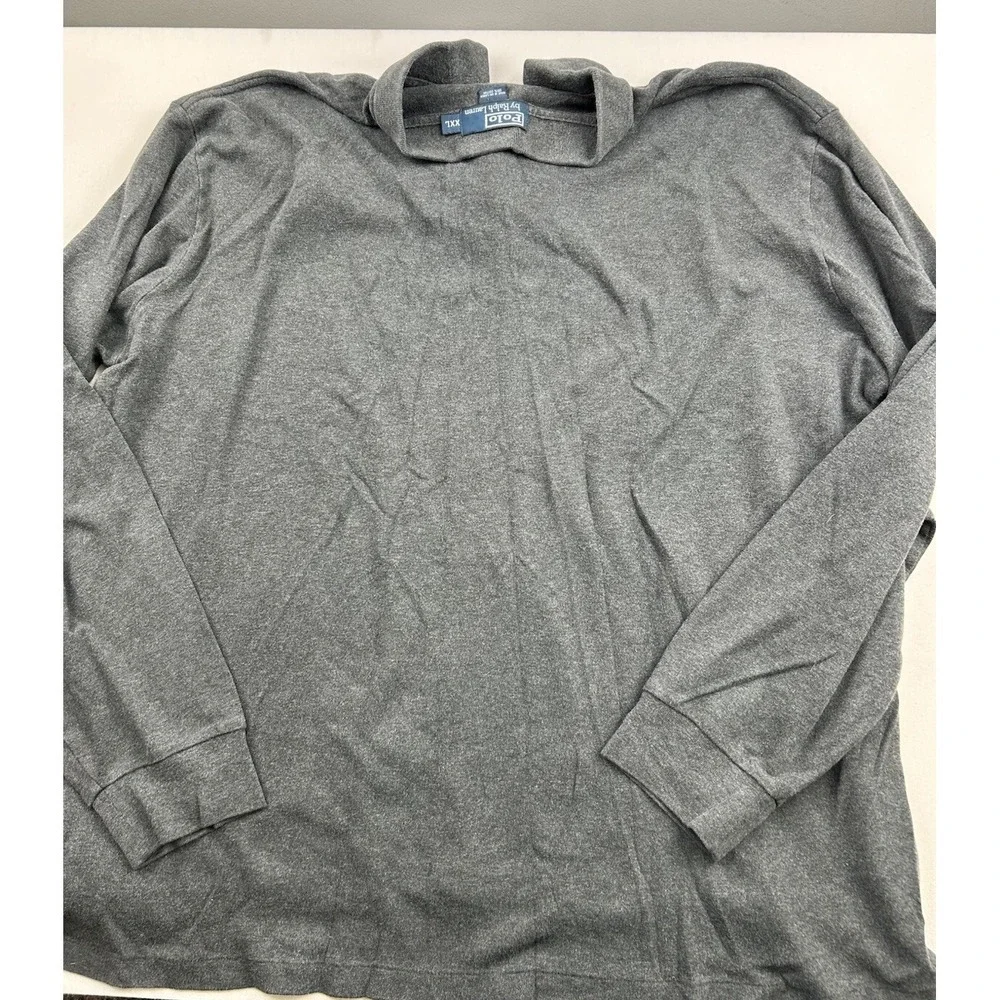 Vintage Polo Ralph Lauren Long Sleeve Gray Shirt Mens XXL Pony Logo‎